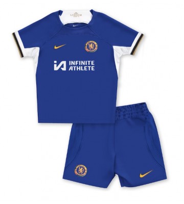 Chelsea Domácí dres komplet pro Děti 2023-24 Krátkým Rukávem (+ Krátké kalhoty)